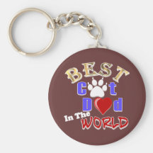 Best Cat Dad In The World for Father's Day Key Chains