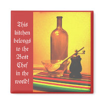 Best Chef in the world Refrigerator Magnet