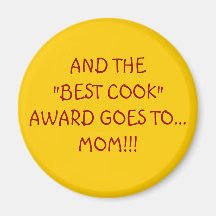 BEST COOK AWARD REFRIGERATOR MAGNET