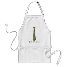 Best Dad Ever Dark Polka Dot Fake Tie Apron