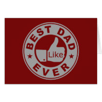 Best Dad Ever - Grey Greeting Cards