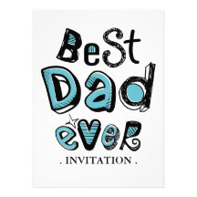 Best Dad Ever Typography Custom Invite