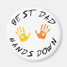 Best Dad Hands Down Gift Refrigerator Magnets