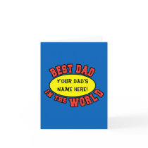 Best Dad in the World Customize Father's Day