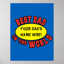 Best Dad in the World Customize Father's Day