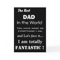 Best Dad in the World Funny Father Card