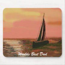 Best Dad Sailing in the Sunset Mousepad