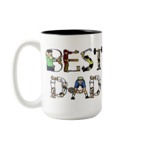 Best Dad Sports Fun Text Coffee Mugs