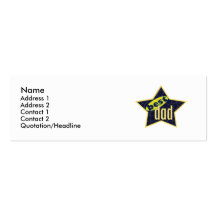 Best Dad Star 2 - Skinny Business Card Template
