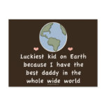 Best Daddy In The World Kid Postcards