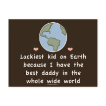 Best Daddy In The World Kid Postcards