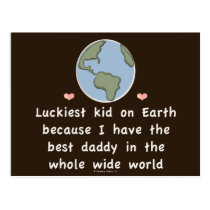 Best Daddy In The World Kid Postcards postcards