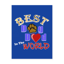 Best Dog Dad in the World Gifts - Father's Day Post Cards