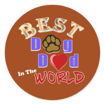Best Dog Dad in the World Gifts - Father's Day Stickers