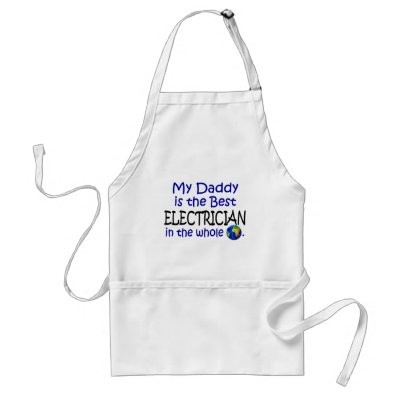 Best Electrician In The World (Daddy) Aprons by professiongifts