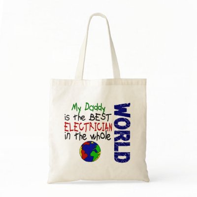 Best Electrician In World 2 (Daddy) Canvas Bag by professiongifts