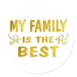 Best Family Round Sticker