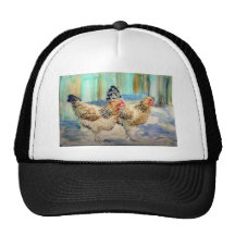 Best Foot Forward Chicken Hen Design Trucker Hat