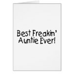 Best Freakin Auntie Ever 2 Greeting Cards