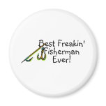 Best Freakin Fishman Ever Hook Refrigerator Magnets
