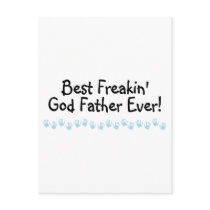 Best Freakin God Father Ever Postcards