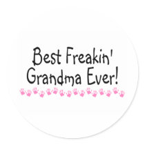Best Freakin Grandma Ever Stickers
