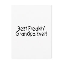 Best Freakin Grandpa Ever (Black) Postcard