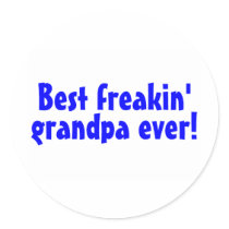 Best Freakin Grandpa Ever (Blue) Sticker