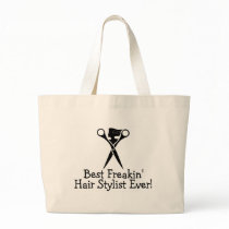 Best Freakin Hair Stylist Ever Black Tote Bag