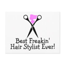 Best Freakin Hair Stylist Ever Pink Black