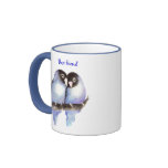 Best Friend, Blue Love Birds, Nature Mug
