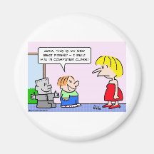 best friend built computer class refrigerator magnets