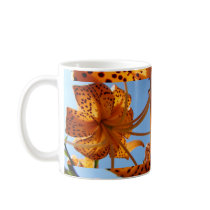 Best Friend Gift Mug Orange Tiger Lily Flower Mugs