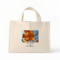 BEST FRIEND Gifts Orange Tiger Lily Flower Gifts Tote Bags