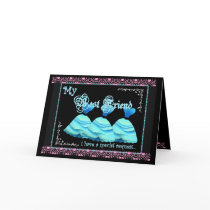 Best Friend Maid of Honour Invite Turquoise Gowns