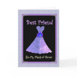 BEST FRIEND - Maid of Honour Purple Gown Plaid Tri