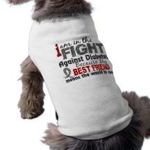 Best Friend Means World To Me Diabetes Dog Tshirt