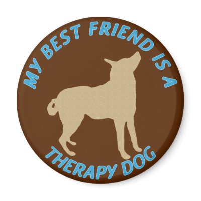 Best Friend Therapy Dog Fridge Magnet by dogplay