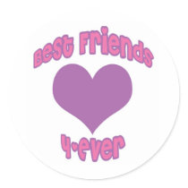 Best Friends 4-Ever Round Sticker
