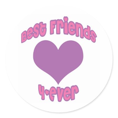 Best Friends 4-Ever Round Sticker by lifeisahighway