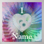 Best Friends Angelic Wings Dazzling Rainbow Poster
