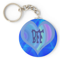 BEST FRIENDS BLUE HEART KEYCHAINS