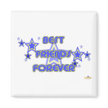 Best Friends Forever Blue Yellow Stars Fridge Magnets