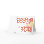 Best Friends Forever Orange Pink Flowers Part 1 Card