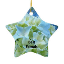 Best Friends Forever Ornament Blue Hydrangeas