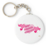 Best Friends Forever Pink Hearts Key Chain
