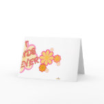 Best Friends Forever Pink Orange Flowers Part 2 Greeting Cards