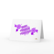 Best Friends Forever Purple Flowers Greeting Cards