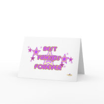 Best Friends Forever Purple Yellow Stars Cards