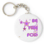 Best Friends Forever Purple Yellow Stars Part 1 Keychain
